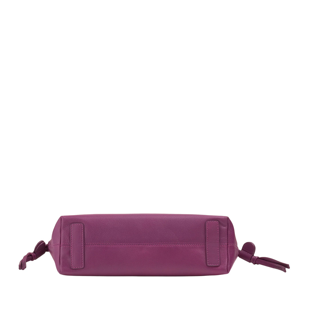 DUDU Damen-Ledertasche mit Kordelzugverschluss – Elegante, kompakte und praktische Umhängetasche für jeden Anlass mit verstellbarem Riemen