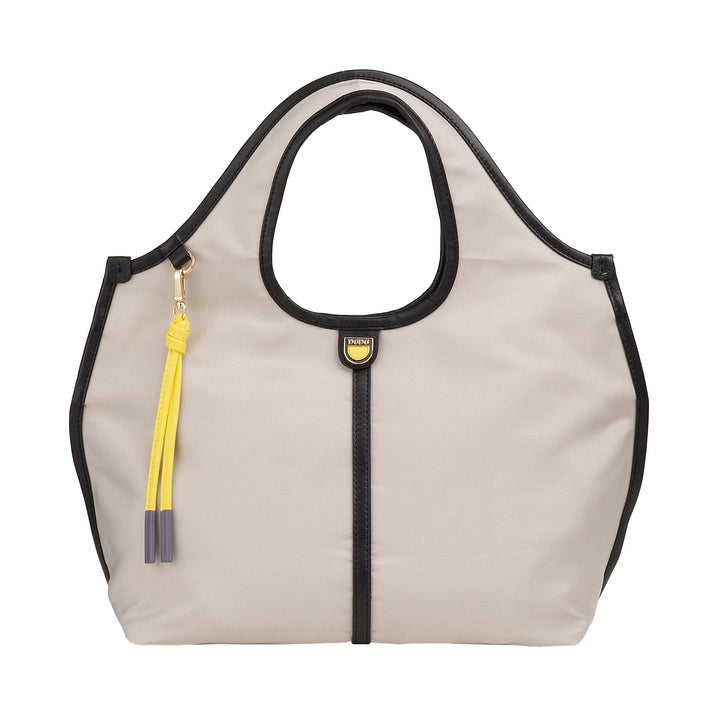 DUDU Petit Sac à Main Bandoulière pour Femme en Nylon et Cuir - Cabas Léger avec Bandoulière Ajustable et Fermeture Magnétique