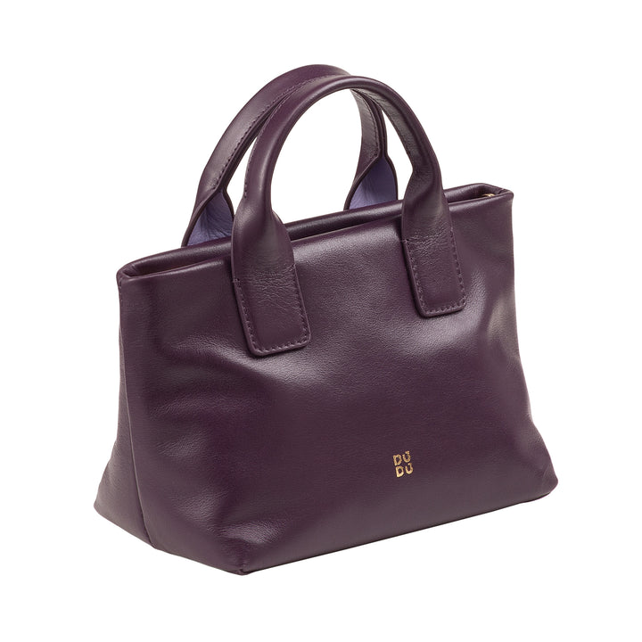 DUDU Sac à bandoulière pour femme en cuir véritable, Sac élégant Mini Sac de soirée, 22 x 13 cm, Double poignées, Sac à bandoulière chaîne, Fermeture zippée