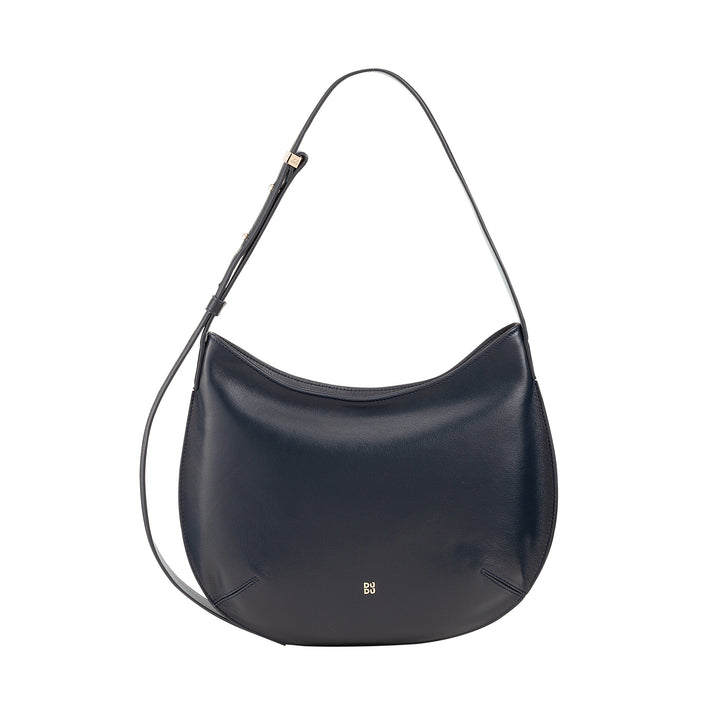 DUDU Mittelgroße weiche Umhängetasche für Damen aus echtem Leder, Hobo-Tasche mit verstellbarem Schultergurt, Umhängetasche mit Reißverschluss