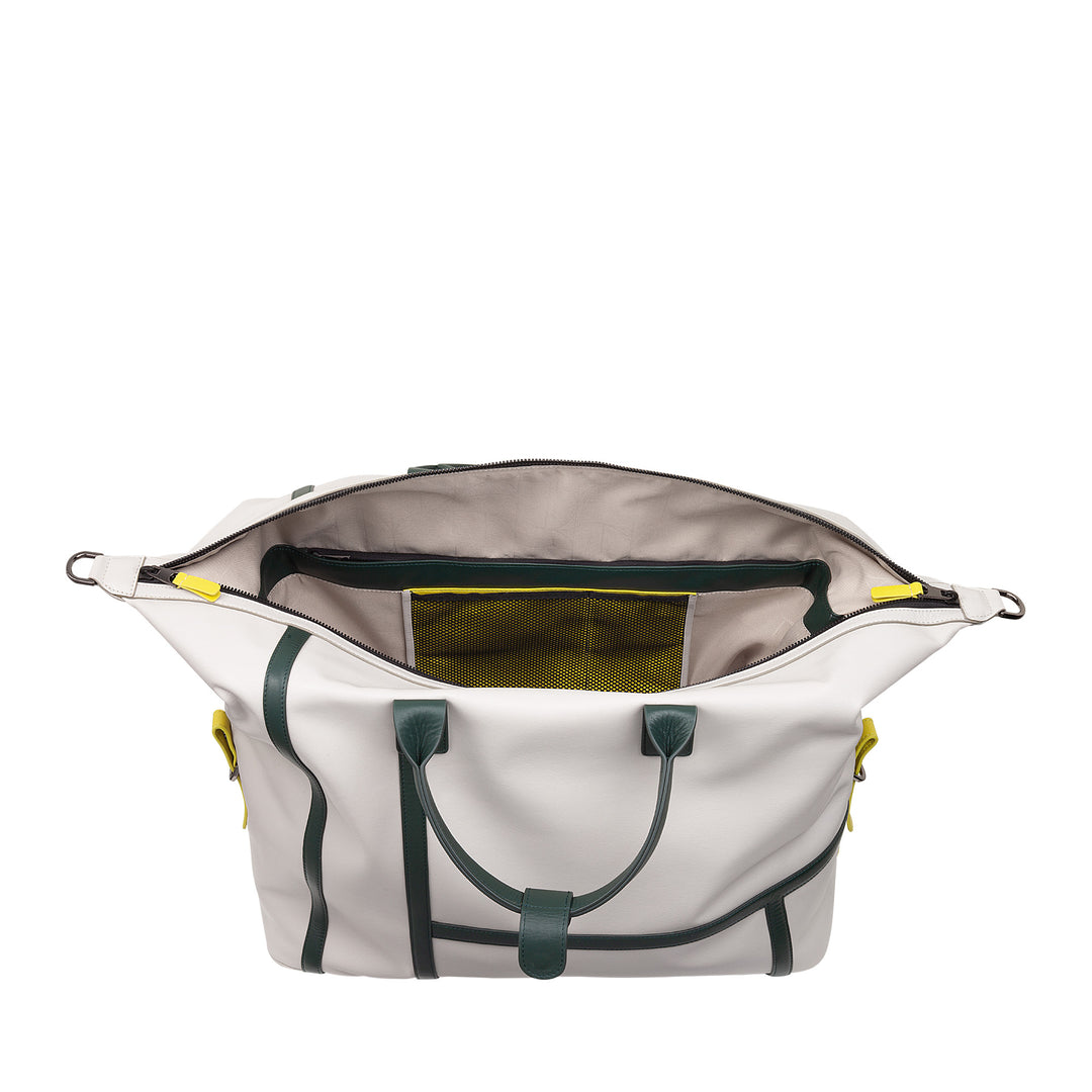 DUDU Tennis-Sporttasche aus Leder, 28 Liter, limitierte Auflage, abnehmbarer Schultergurt, Reißverschluss, Weekender für Reisen, Sporttasche aus Leder