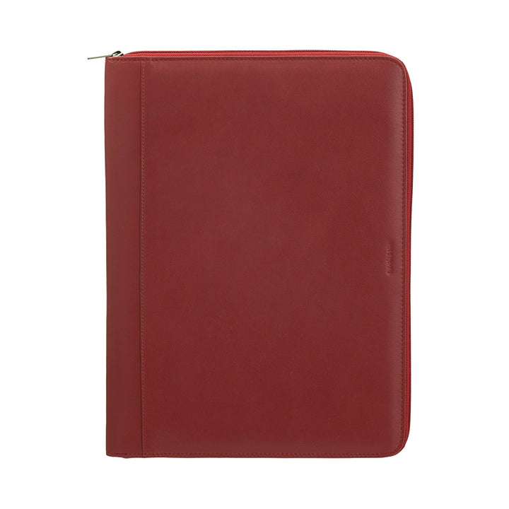 Nuvola Pelle Dokumentenmappe aus Leder im A4-Format, Arbeitsorganizer, Notizblockhalter, Stifthalter, Tablet-Halter mit rundem Reißverschluss