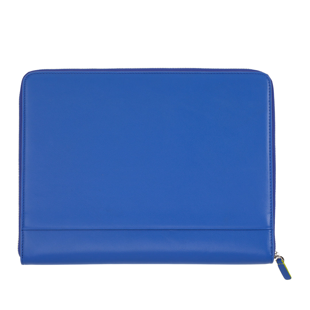 DUDU A4 Leather Document Folder Office Clipboard Multicolored iPad Tablet Folder with Zip