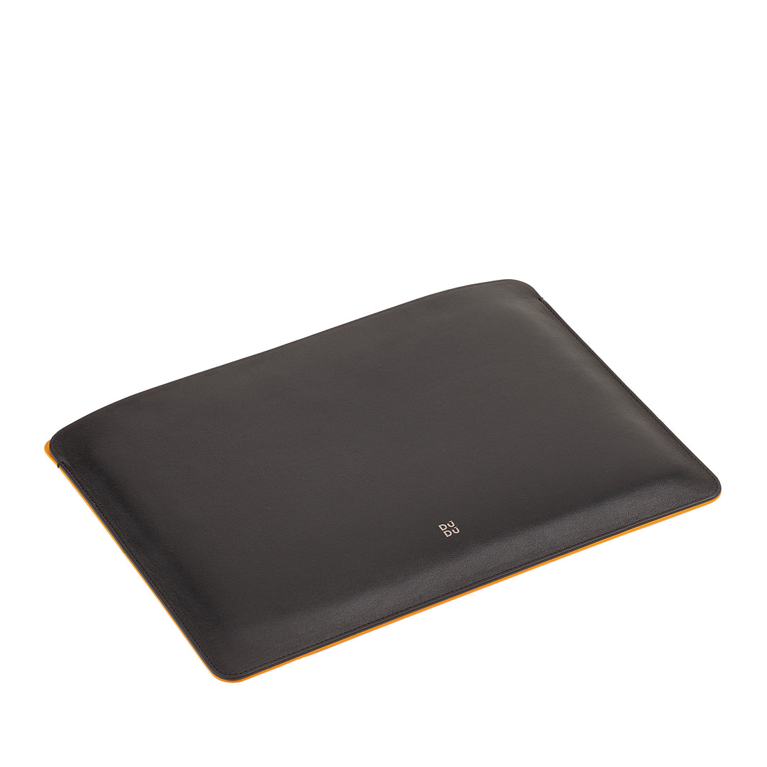 DUDU 13 Zoll PC-Hülle aus weichem Leder, bunte Schutzhülle für Laptop, Notebook, MacBook 13 Zoll, zweifarbig, schlankes Design