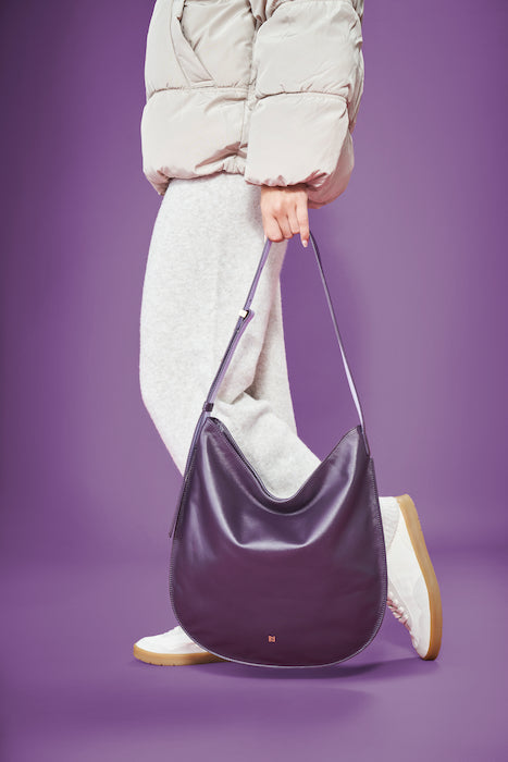 DUDU Damen-Umhängetasche aus weichem Leder, Hobo-Tasche mit Reißverschluss, große, geräumige, farbenfrohe, verstellbare Umhängetasche