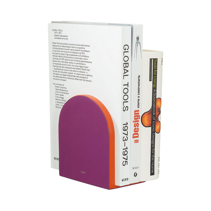 DUDU Dekorative Design-Buchstütze, Buchstützen mit farbigem Echtlederbezug, für Heimregale und Büroschreibtische