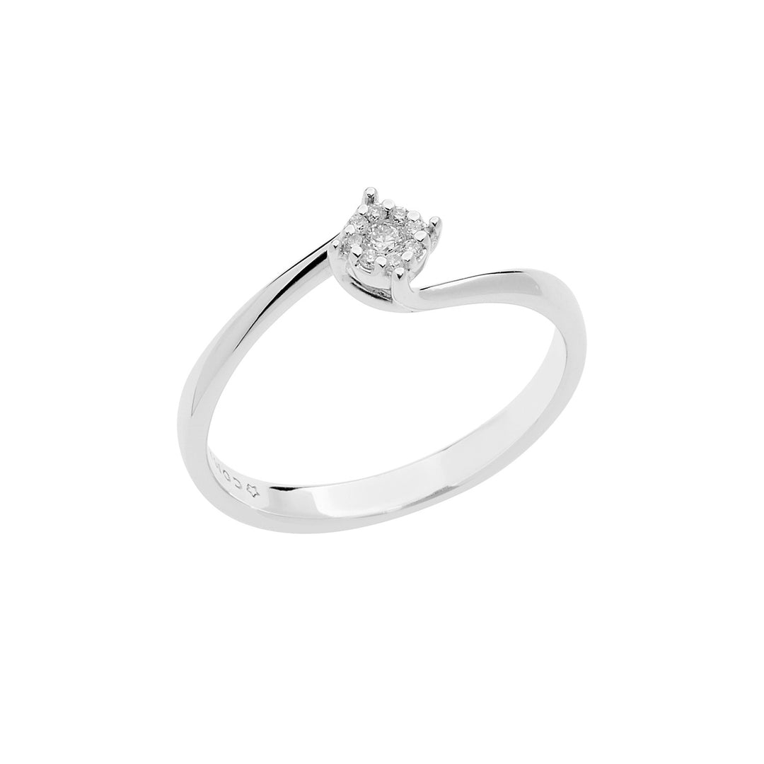 Comete roségouden ring met diamanten ANB2648