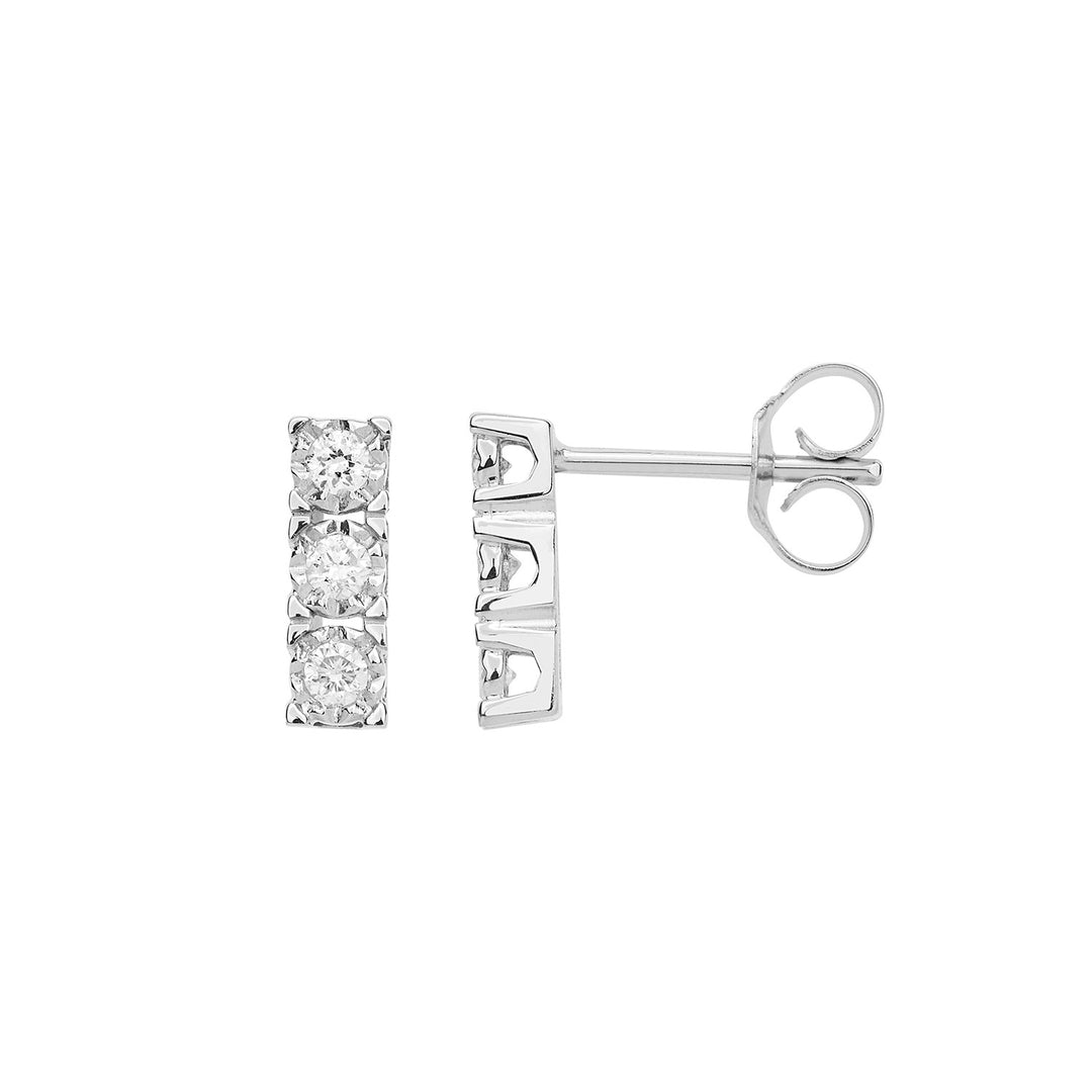 Comete Trilogy Ohrringe aus Gold und weißen Diamanten ORB1083