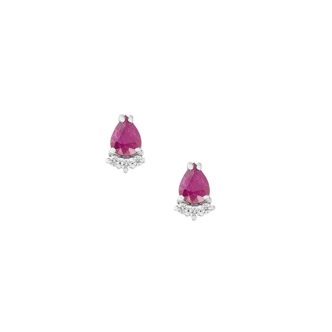 Comete-Ohrringe aus 750‰-Gold, Diamanten und Rubinen, Tropfen ORB1150