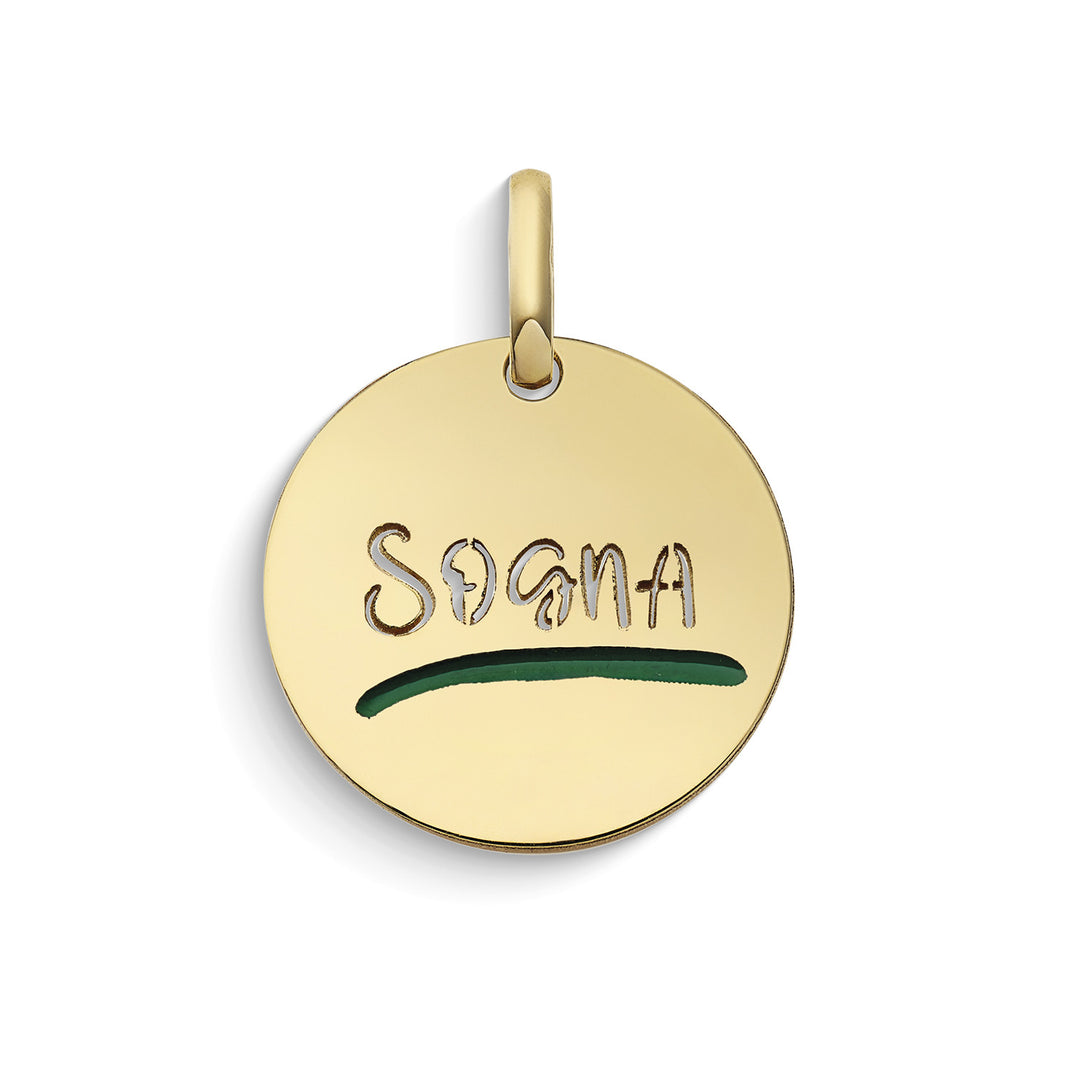 Pendentif rond Comete Sogna en or jaune 375‰ KCOB032