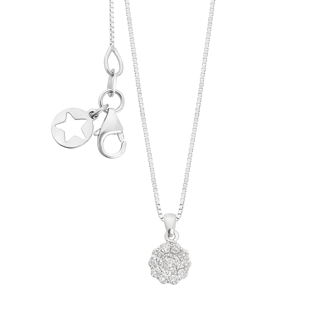 Collier Comete en or blanc 375‰ avec diamants blancs KGLB1409