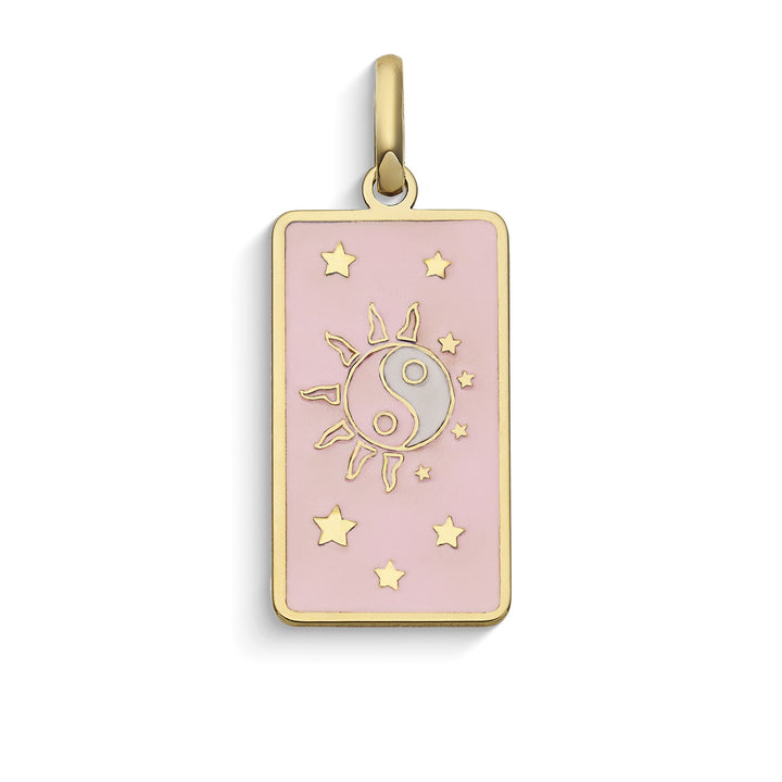 Pendentif Comete Balance en or jaune 375‰ et émail KCOB022