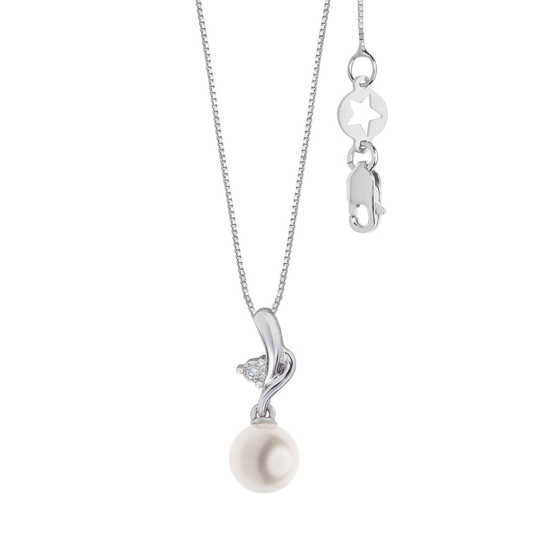 Comete Perlenkette aus 750‰ Gold und Diamanten GLP634