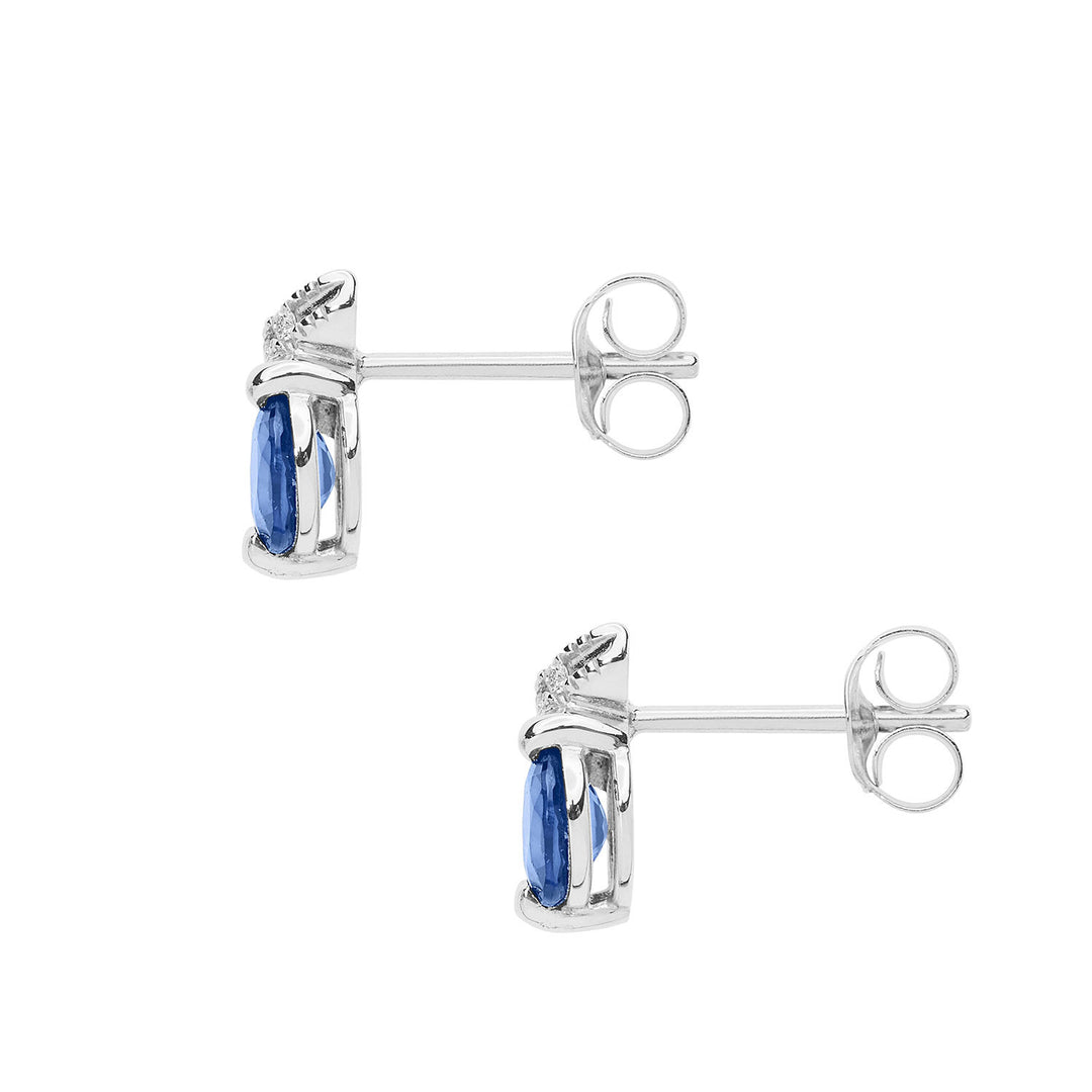 Comete Oorbellen met Saffieren en Diamanten in witgoud ORB1086