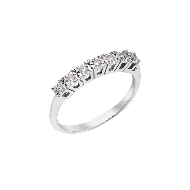 Comete-ring in 750‰ witgoud en diamanten ANB2682