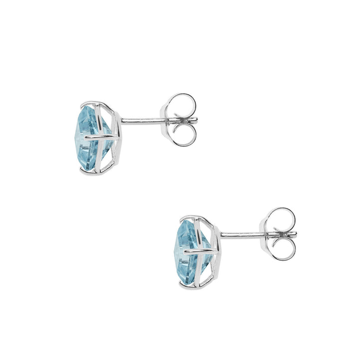 Comete Oorbellen in wit goud met Blauwe Topazen Carrè ORB1096