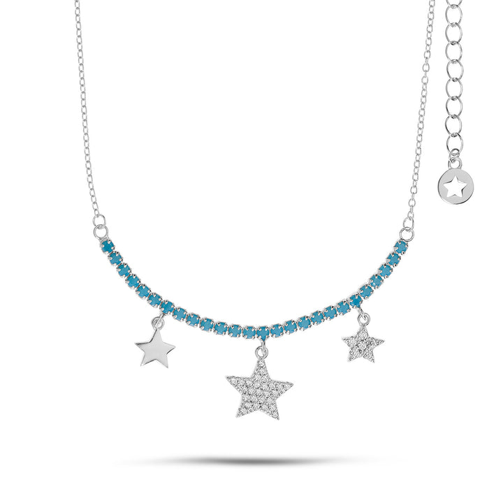 Comete Tennis-Halsband in Silver Star GLA257