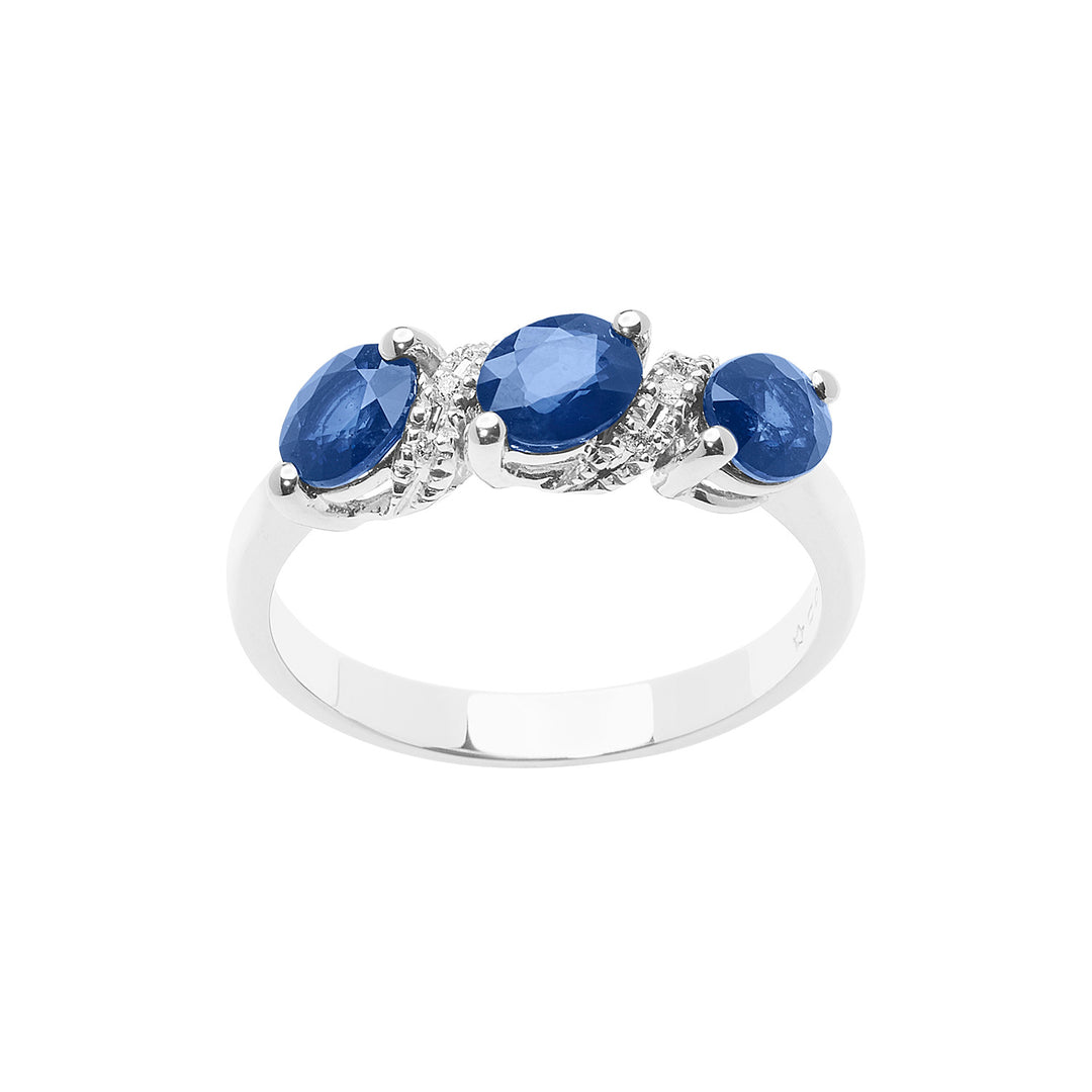Comete Trilogy Ring mit Saphiren und Diamanten ANB2668