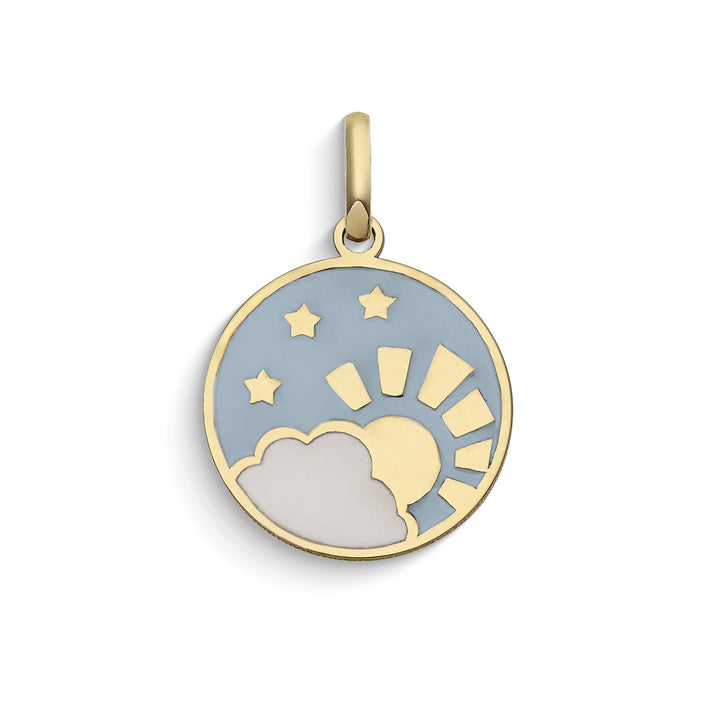 Pendentif Comete Gioia en or jaune 375‰ et émail KCOB024