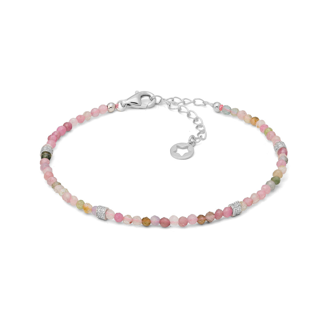 Bracelet Comete en argent 925‰ avec tourmaline multicolore et zircons BRA293