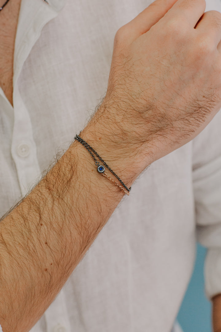 Comete-armband in dubbel, rosé en gepolijst zilver UBR1046