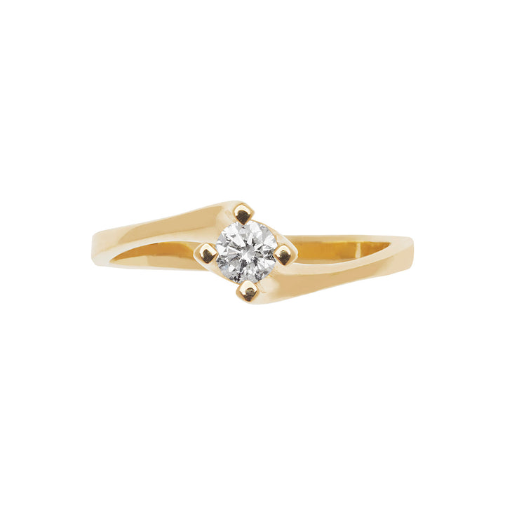 Comete Valentino Solitaire in Gelbgold und Diamant ANB2035G