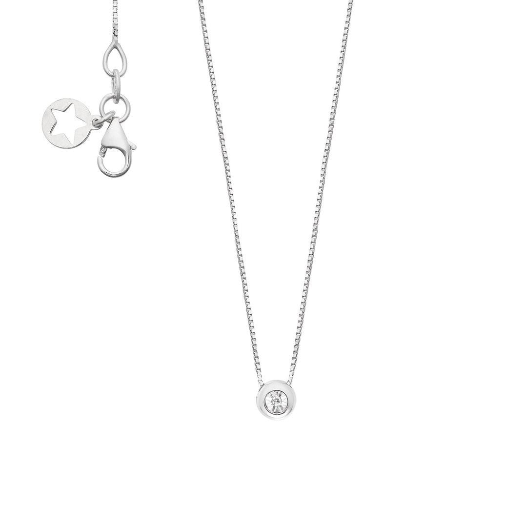 Comete ketting 375‰ goud en witte diamanten KGLB1401