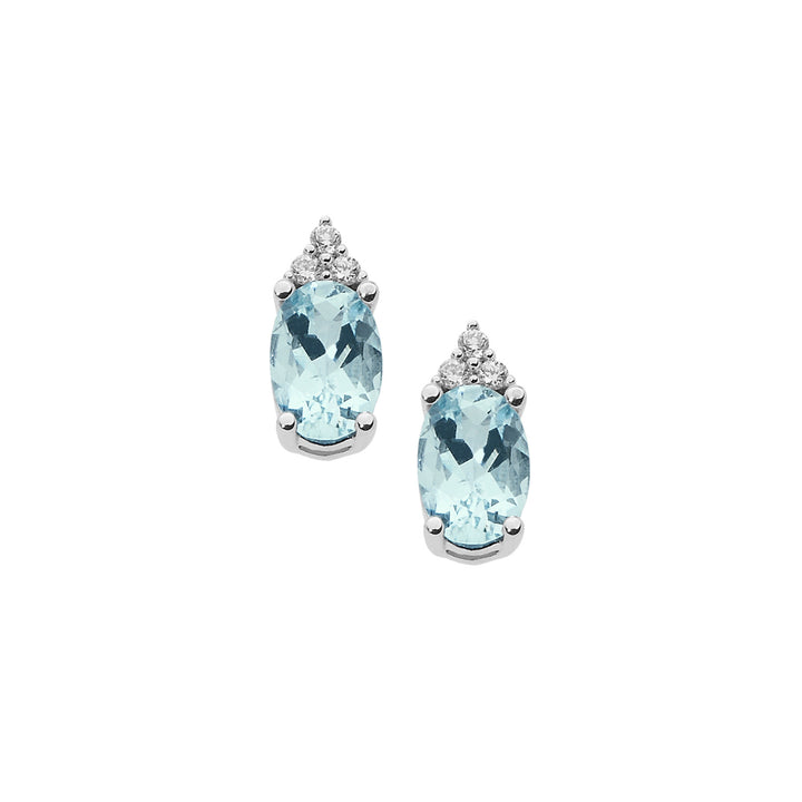 Comete-Ohrringe aus Gold, Diamanten und ovalem Aquamarin ORQ227