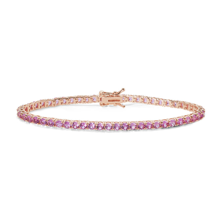 Comet Tennis in Rosésilber und rosa Zirkonen BRA241M16