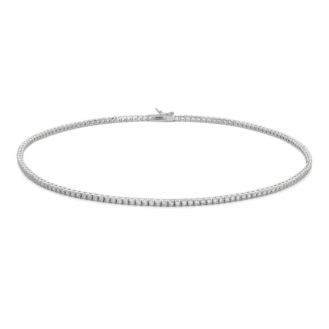 Comete-Halskette 925‰ Silber aus 925‰ Silber mit weißen Zirkonen GLA286M40
