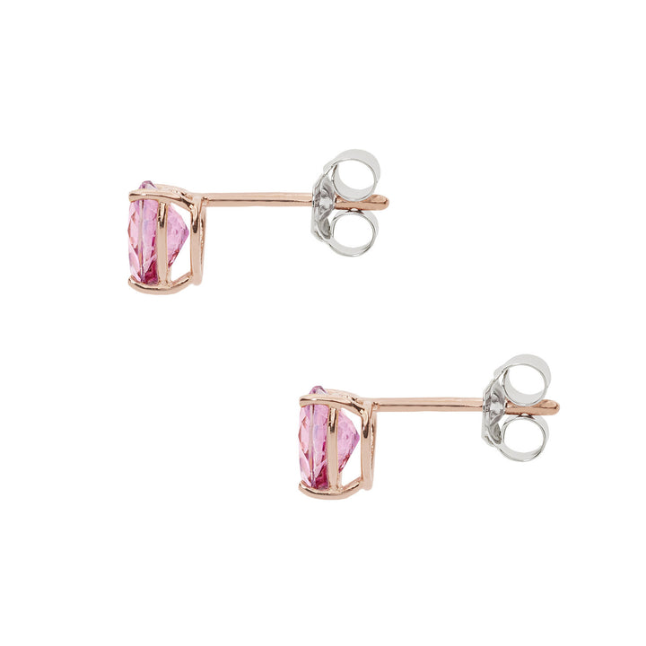 Comete-oorbellen in roségoud en roze topaashart ORB1015