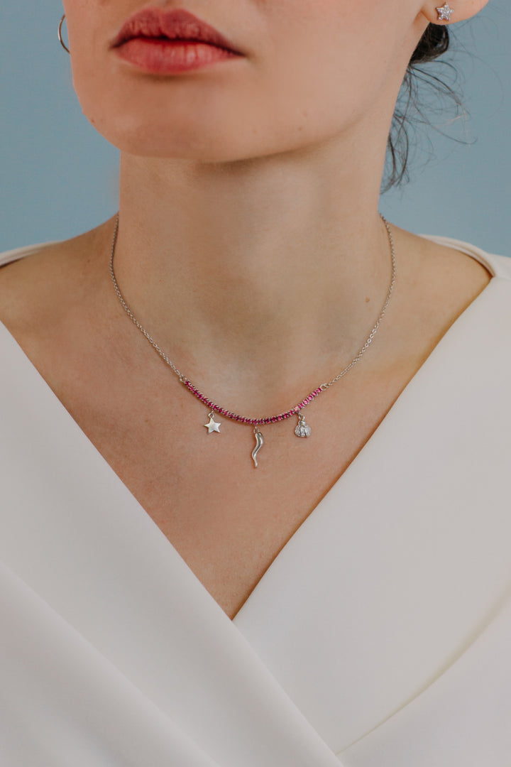 Comete tennisketting in zilver Cornetto GLA255
