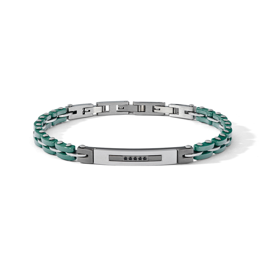 Comete-Stahlarmband mit PVD, Keramik und Zirkonen UBR1229
