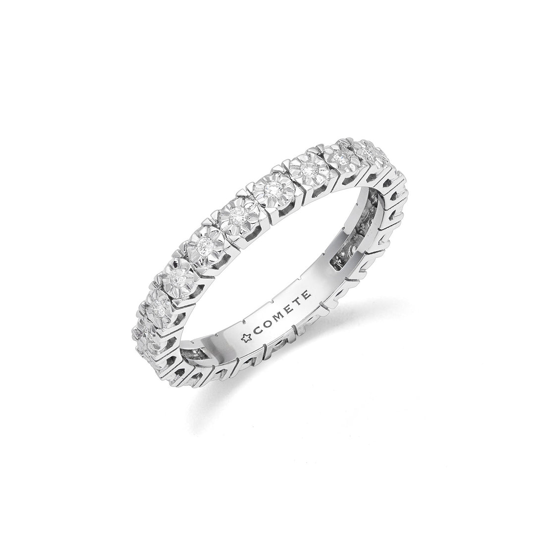 Comete-ring in 750‰ witgoud en witte diamanten ANB2684M13