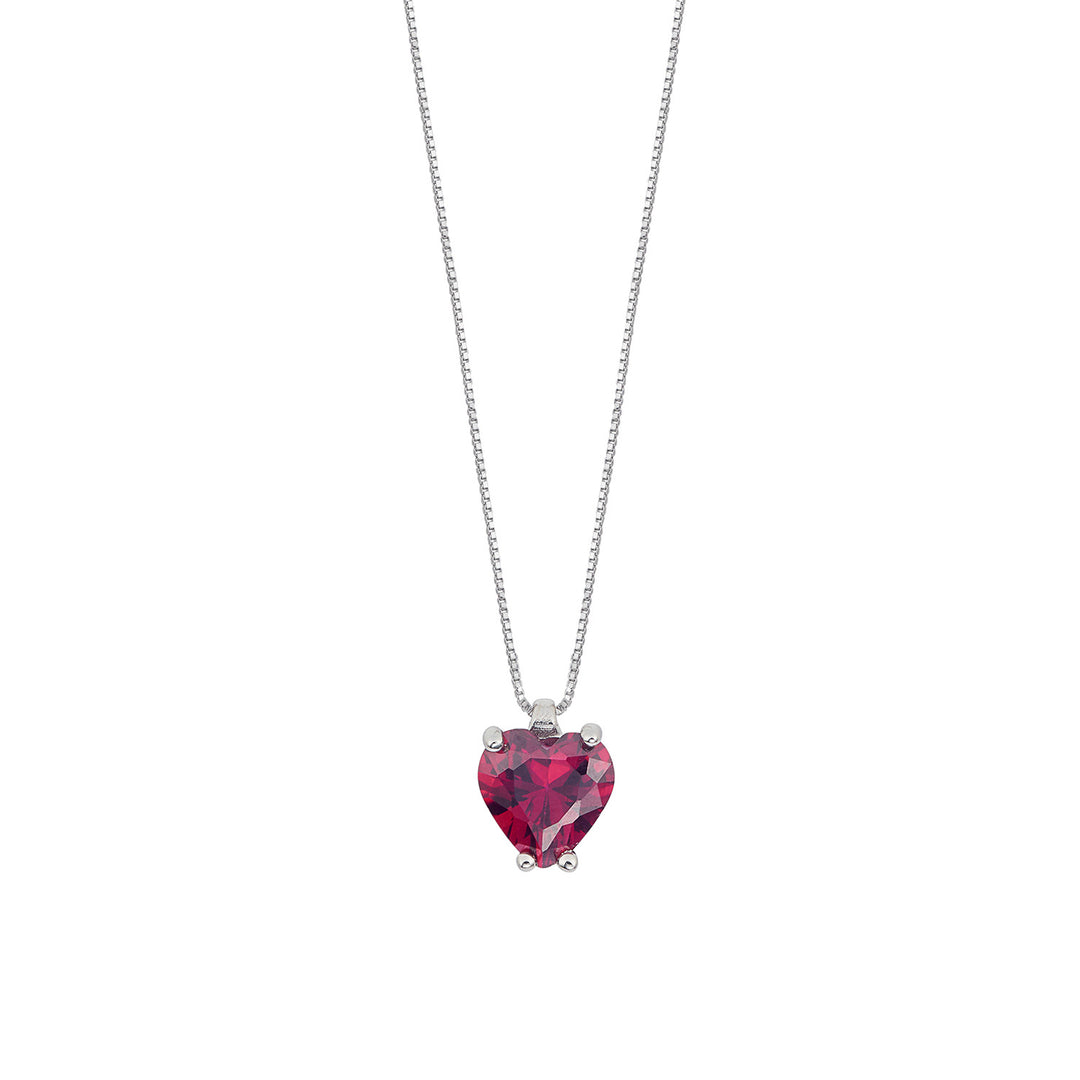 Comete-Halskette aus Gold und Rubin-Herz, klein, GLB1660