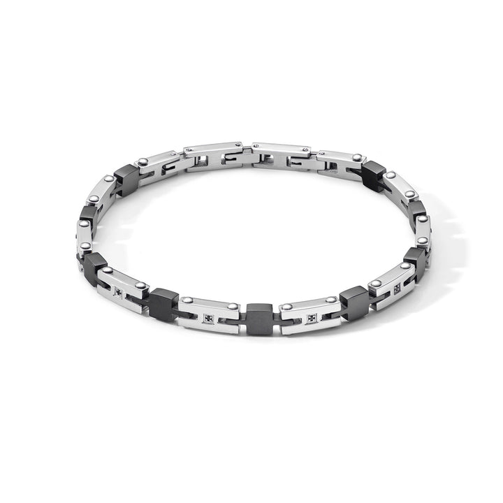 Comete-armband van zwart PVD-staal en zirkonen UBR1036