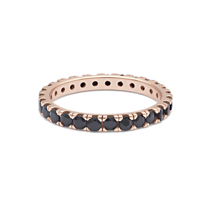 Comete-Ring aus Silber und schwarzen Zirkonen UAN123S