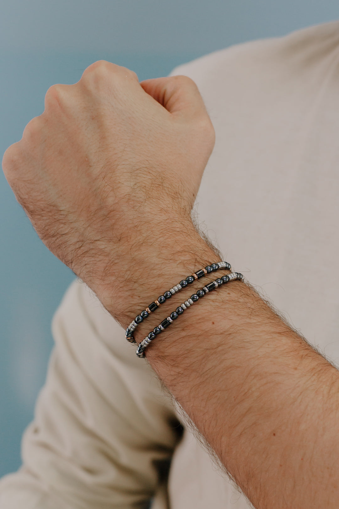 Comete UBR925 zwarte hematiet armband