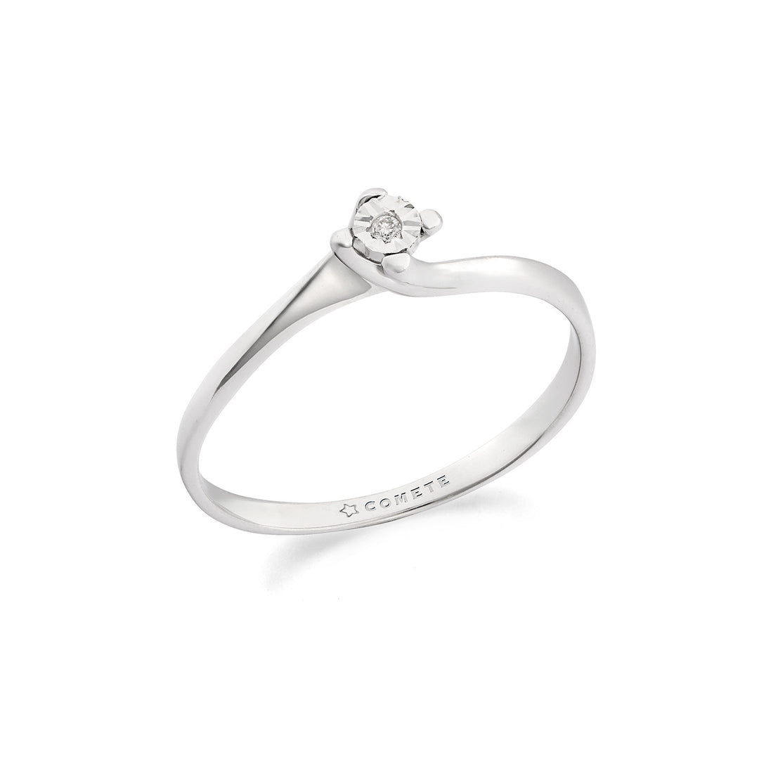 Comete-ring van 375‰ goud en witte diamant KANB1900