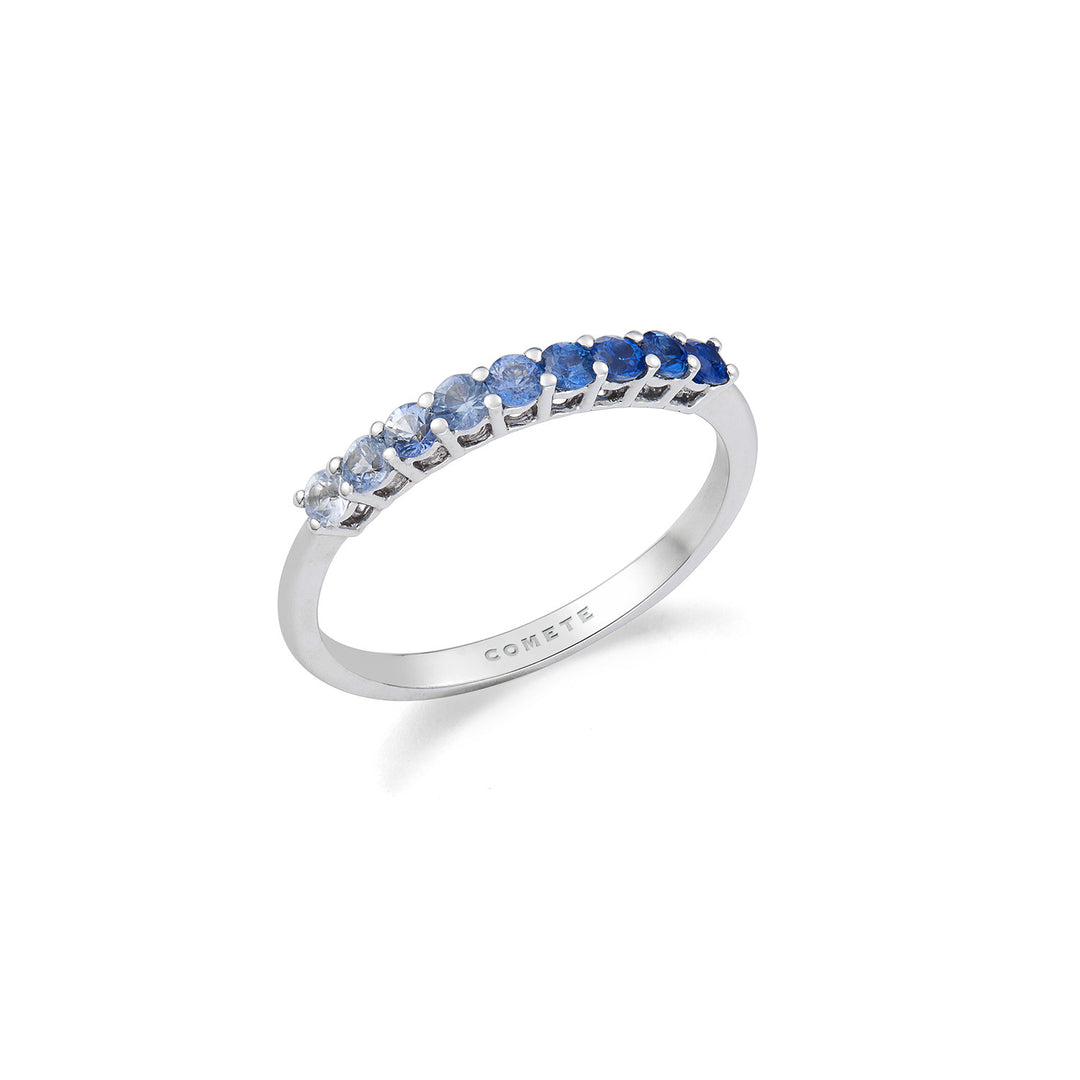 Comete Ring Witgoud, gedegradeerde saffieren ANB2696