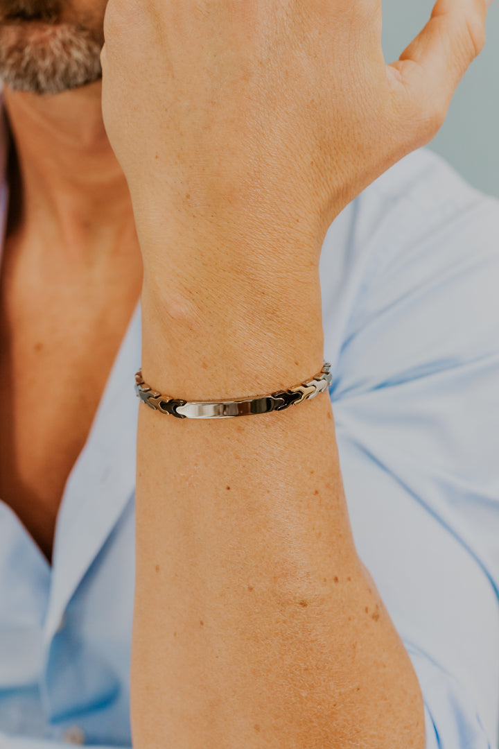 Comete-Armband Stahl, schwarzes und roséfarbenes PVD UBR1228