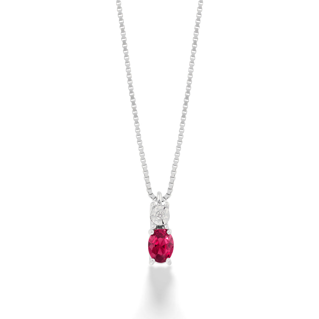 Collier Comete en Or, Diamants et Rubis Recristallisé KGLB1419
