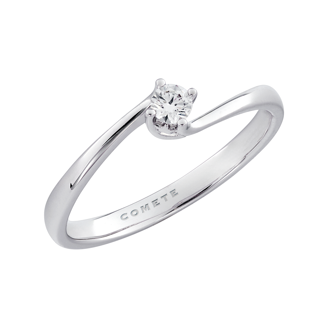 Comete Solitaire in 750‰ goud en witte diamant ANB2714