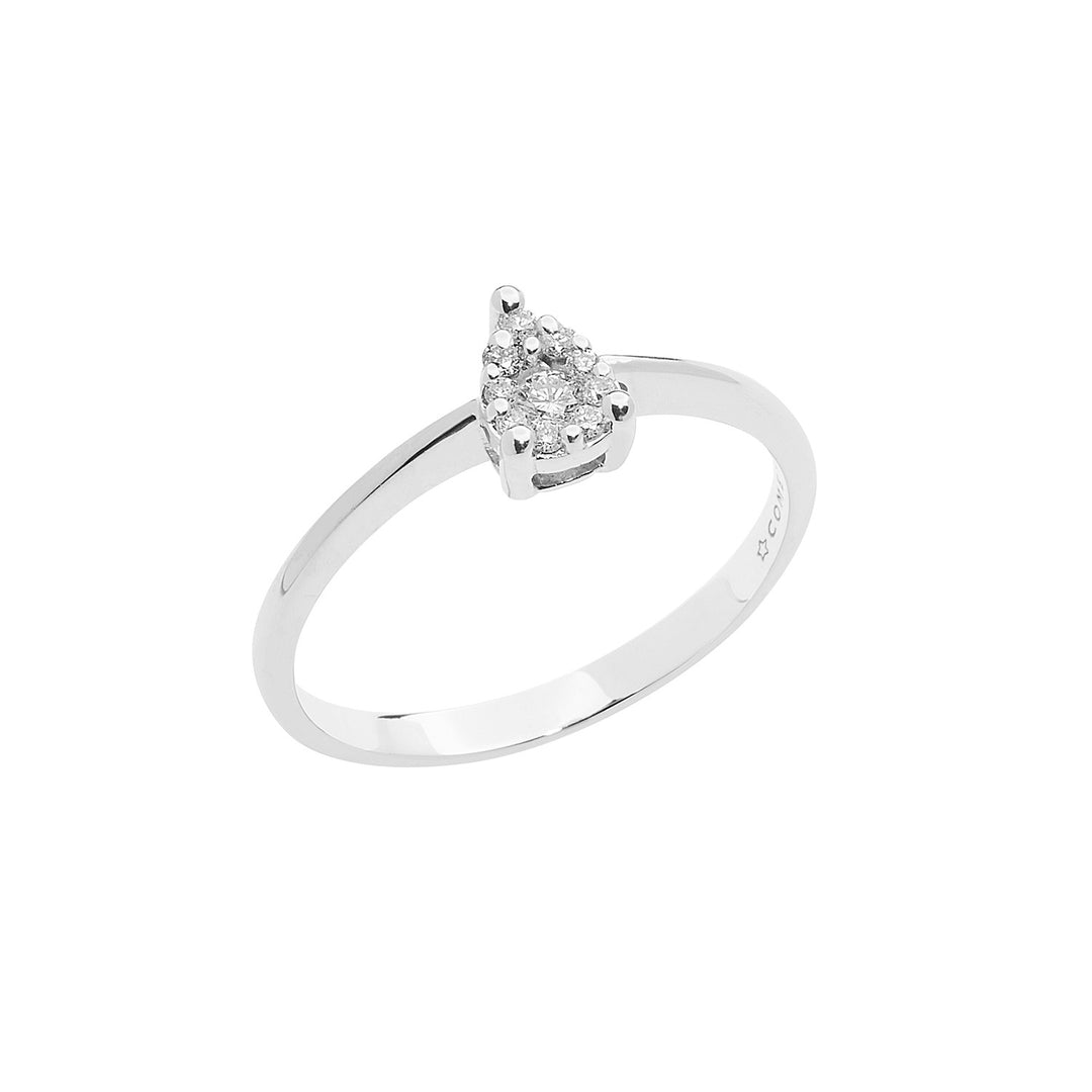 Comete Tropfenring aus Roségold mit Diamanten ANB2649
