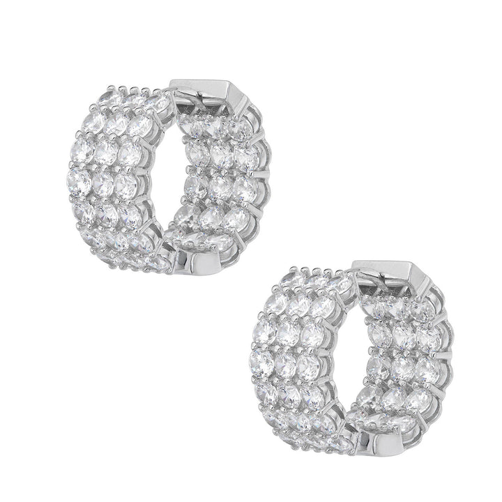 Comete-oorbellen in 925‰ zilver en zirkonen ORA200