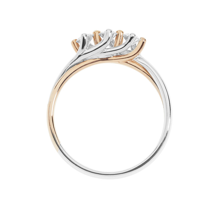 Comete Trilogy Tweekleurig in goud en diamant ANB2578