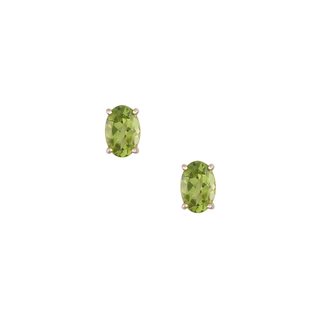 Comete Ovale oorbellen in 750‰ roségoud en Peridot ORB1112