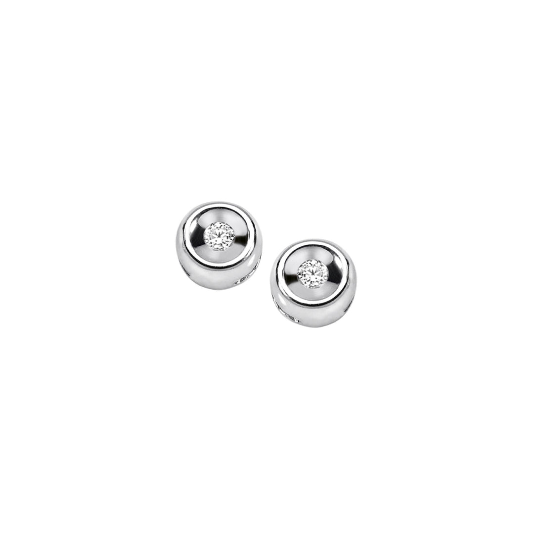 Comete Round light point earrings in gold and diamonds ORB902