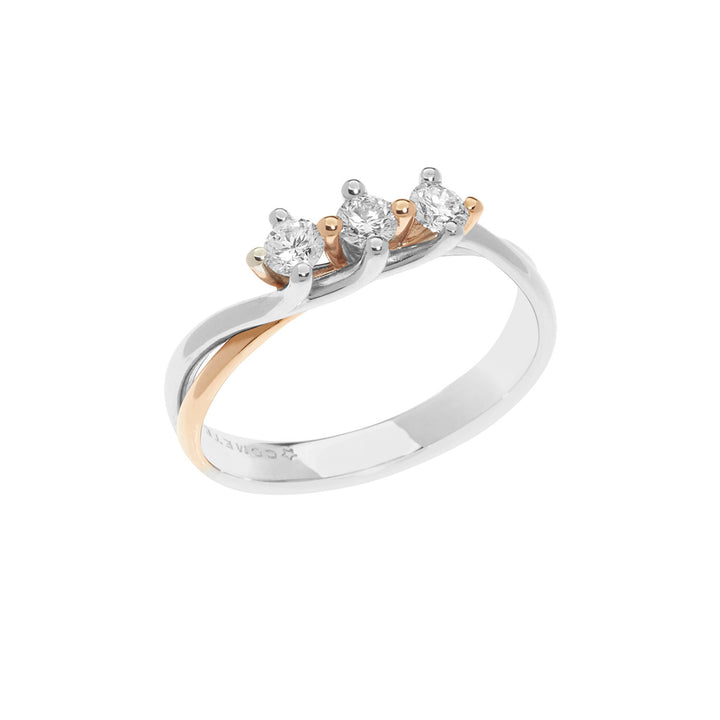 Comete Trilogy Tweekleurig in goud en diamant ANB2578