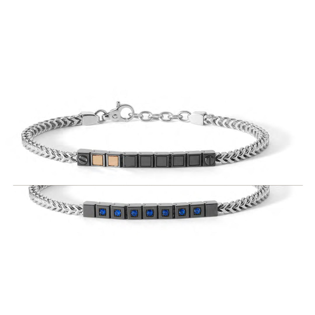 Comete Tennisarmband aus Silber mit blauen Zirkonen UBR897